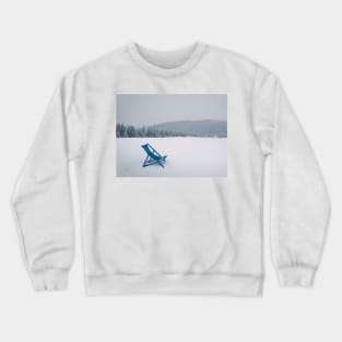 Sunbed on the top of a mountain Crewneck Sweatshirt